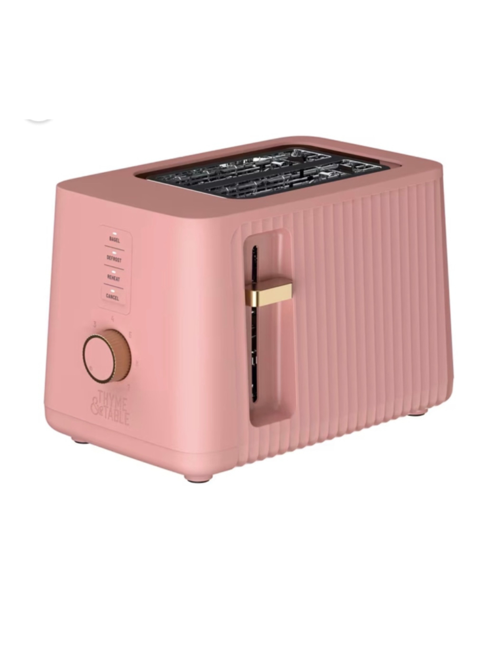NEW Thyme & Table 2-Slice Toaster in Pink and Gold